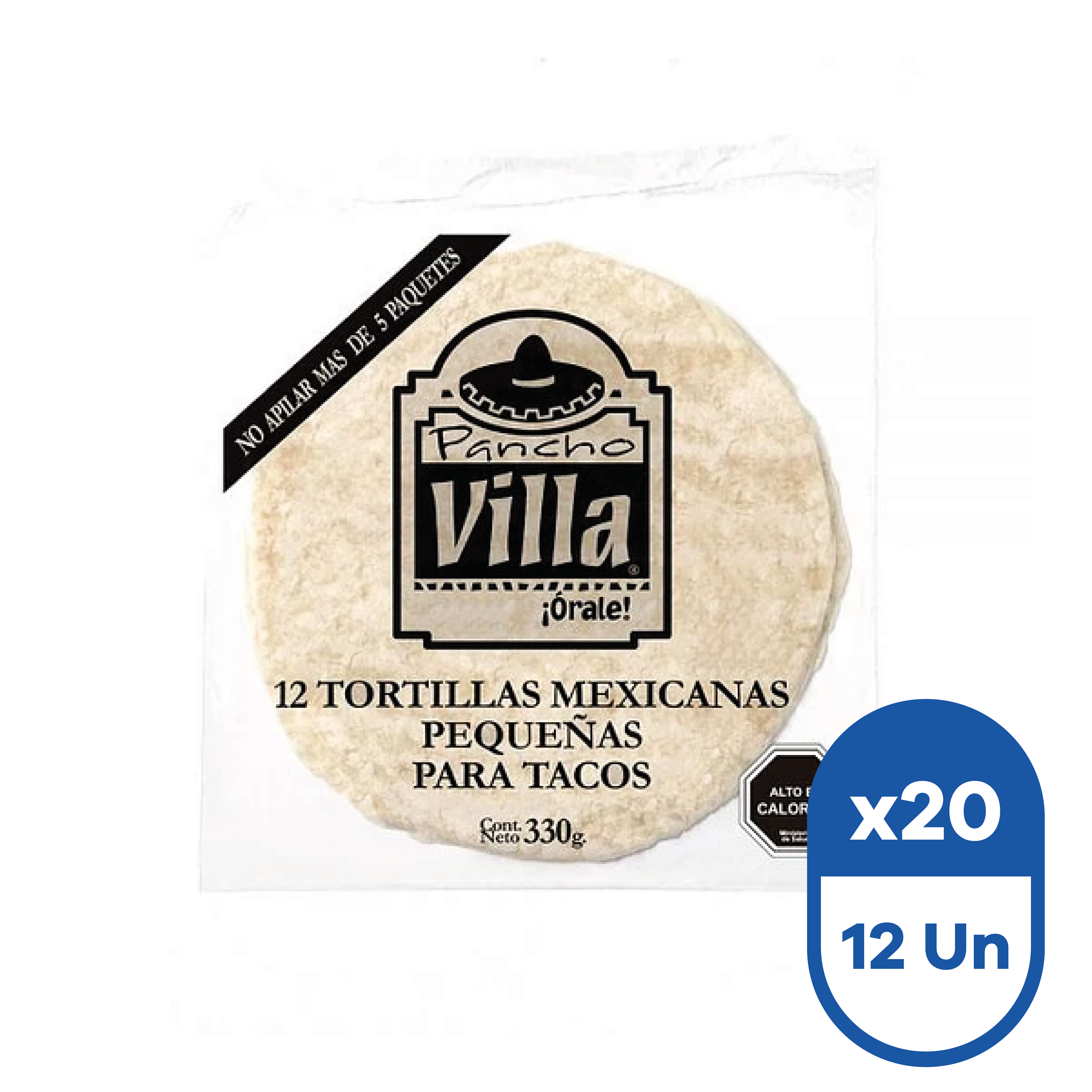 Tortillas 18 cm - 330 g (Caja 20 Un.)