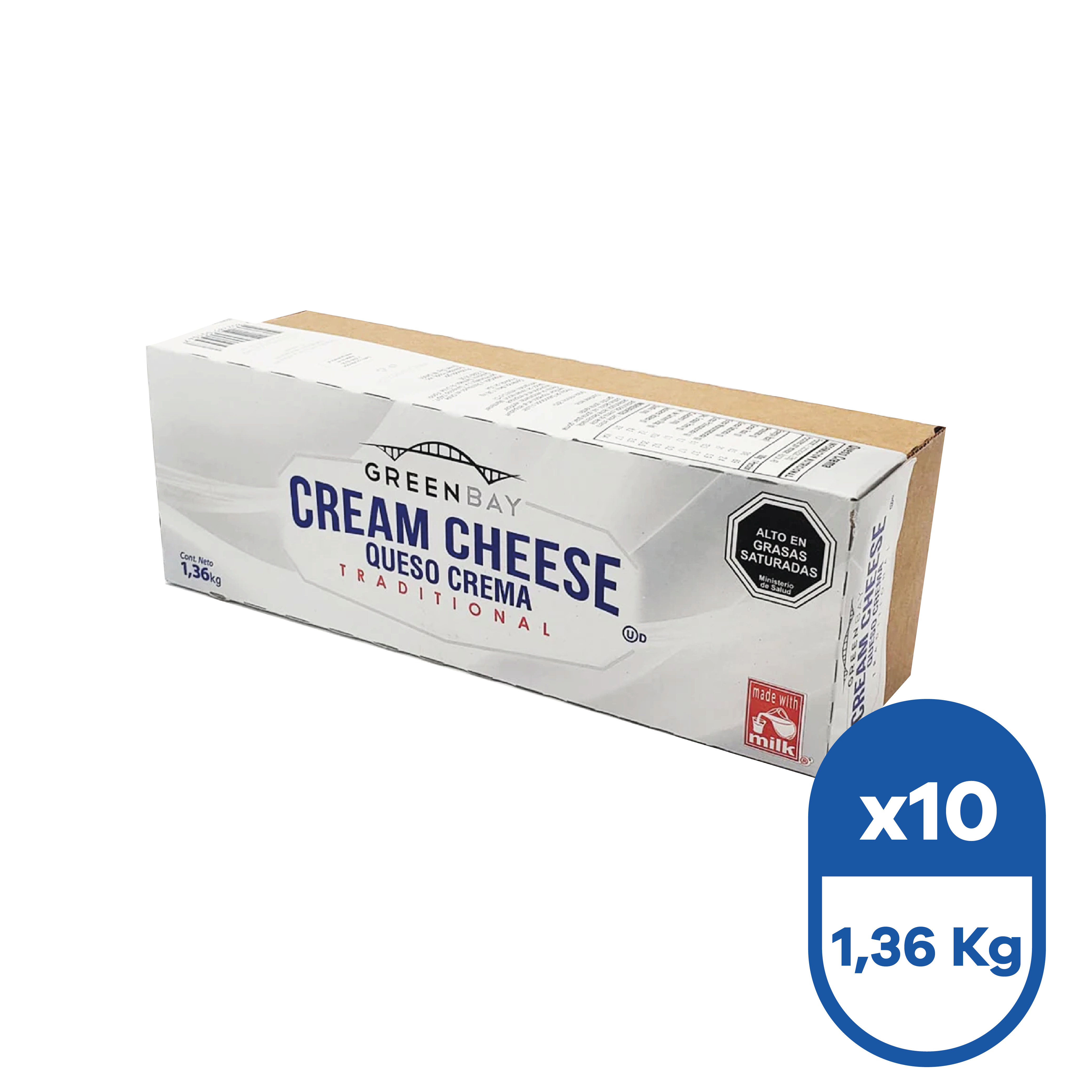 Queso Crema 1,36 Kg (Caja 10 Un)