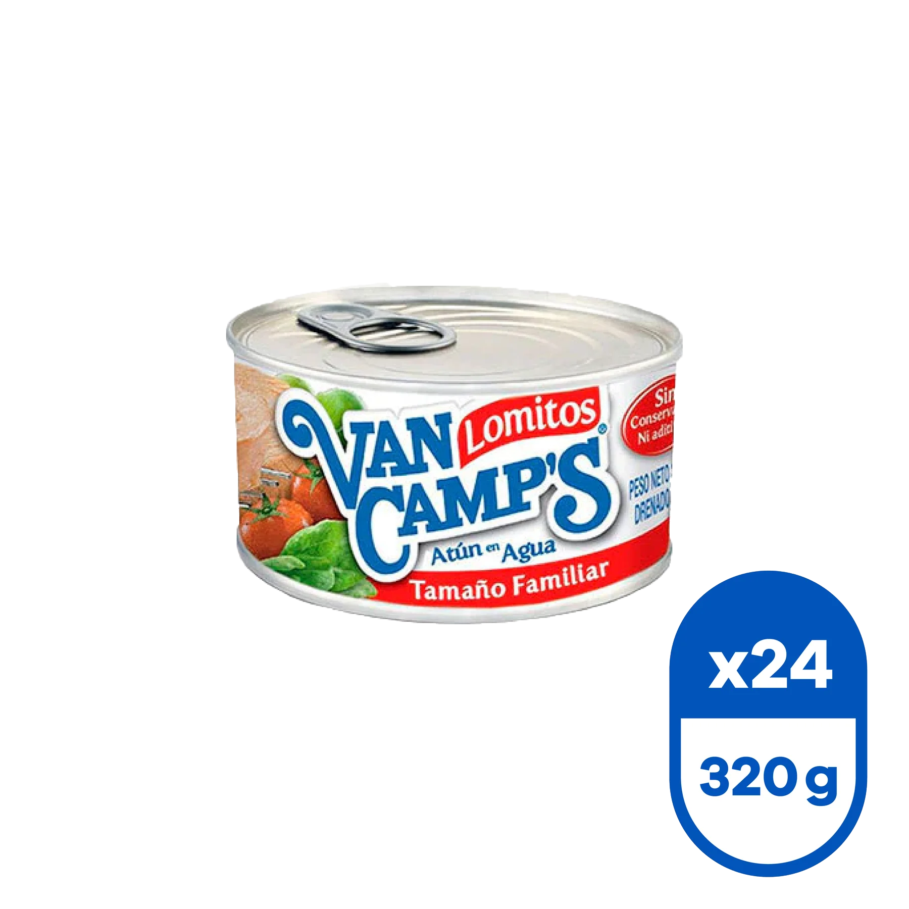 Atún Lomitos en Agua 320 g (Caja 24 Un.)