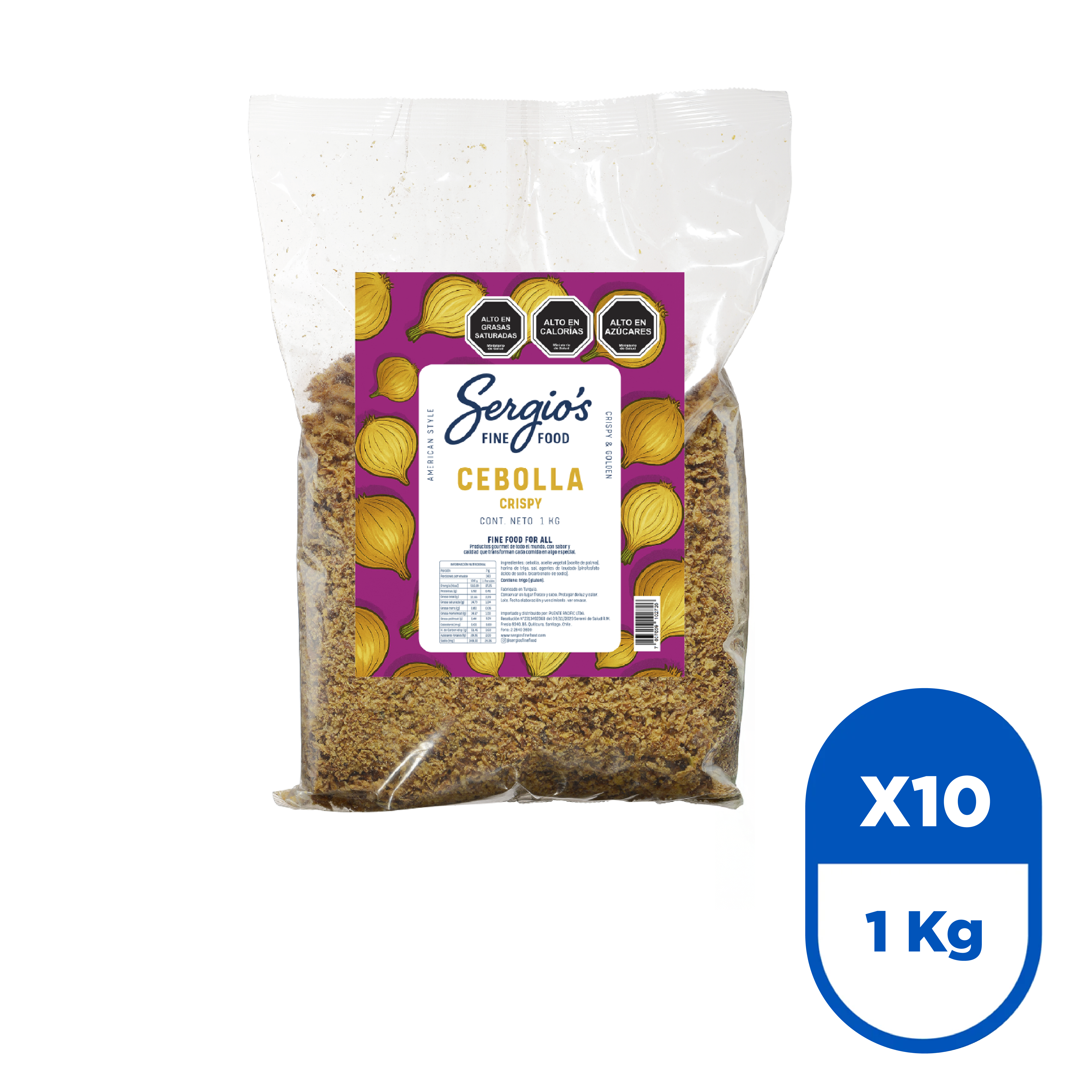 Cebolla Crispy 1 Kg. (Caja 10 Un.)