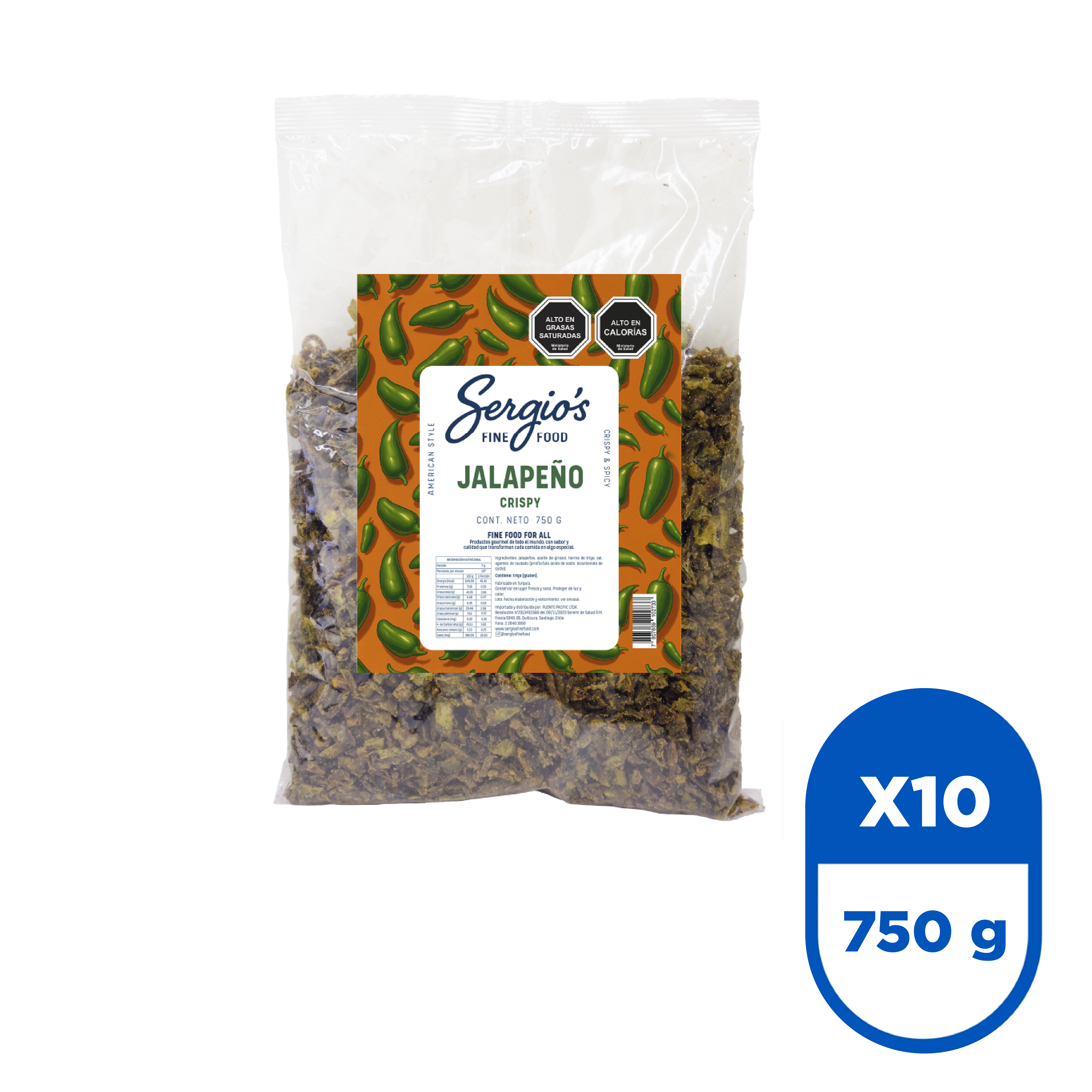 Jalapeño Crispy 750 g (Caja 10 Un.)