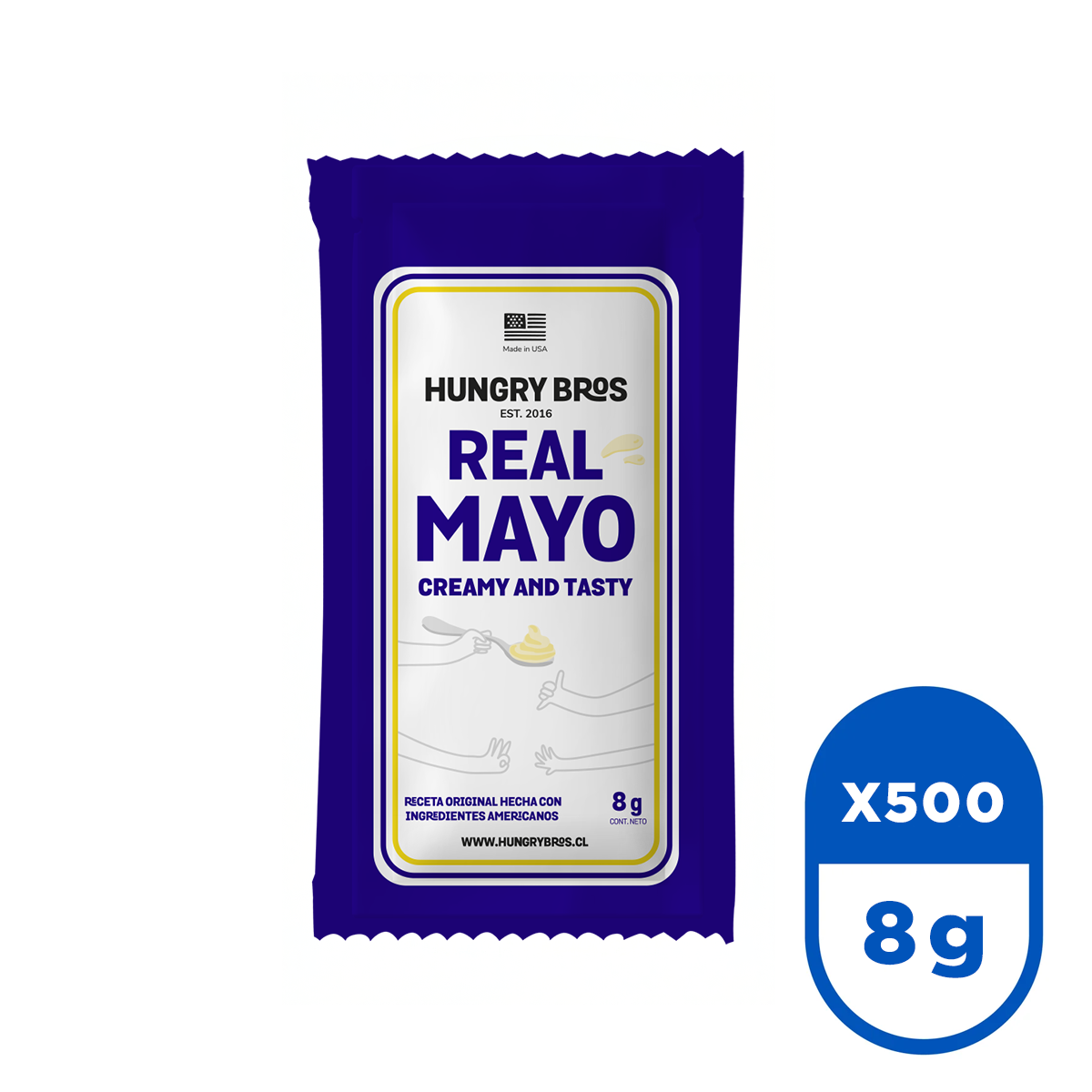 Real Mayo Sachet 8 g (500 Un)