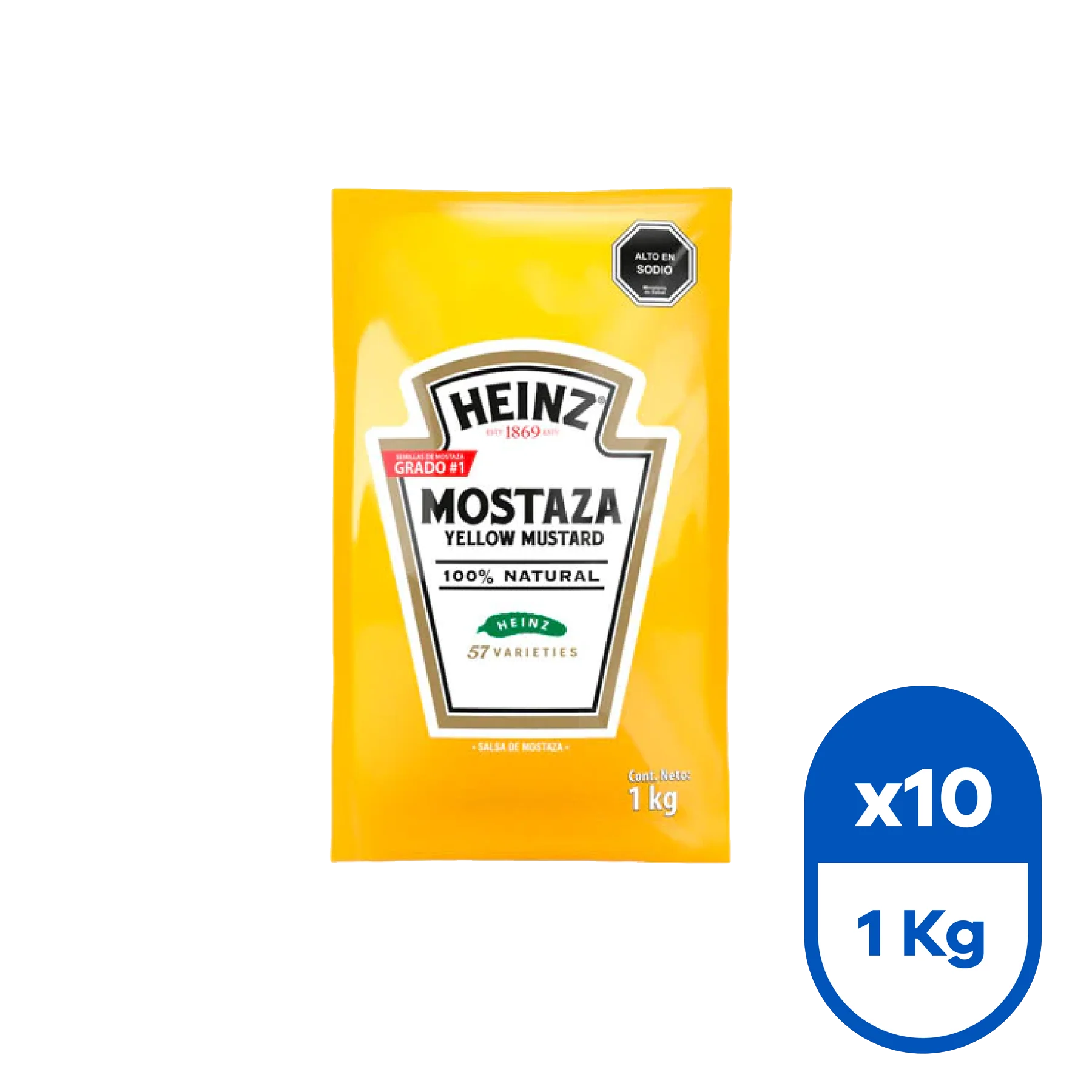 Mostaza Bolsa 1 Kg (Caja 10 Un.)