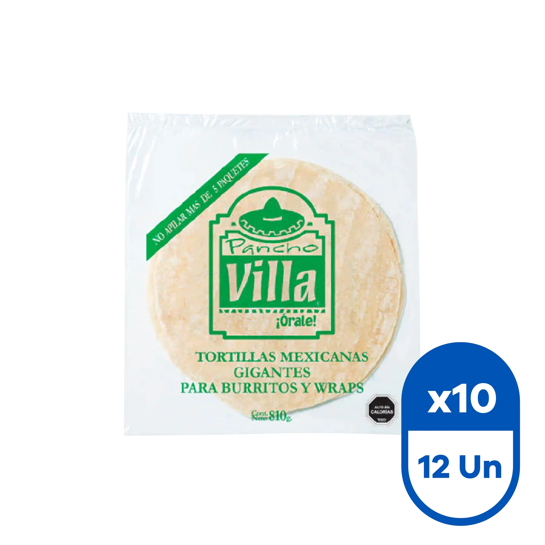 Tortillas 28 cm - 810 g (Caja 10 Un.)